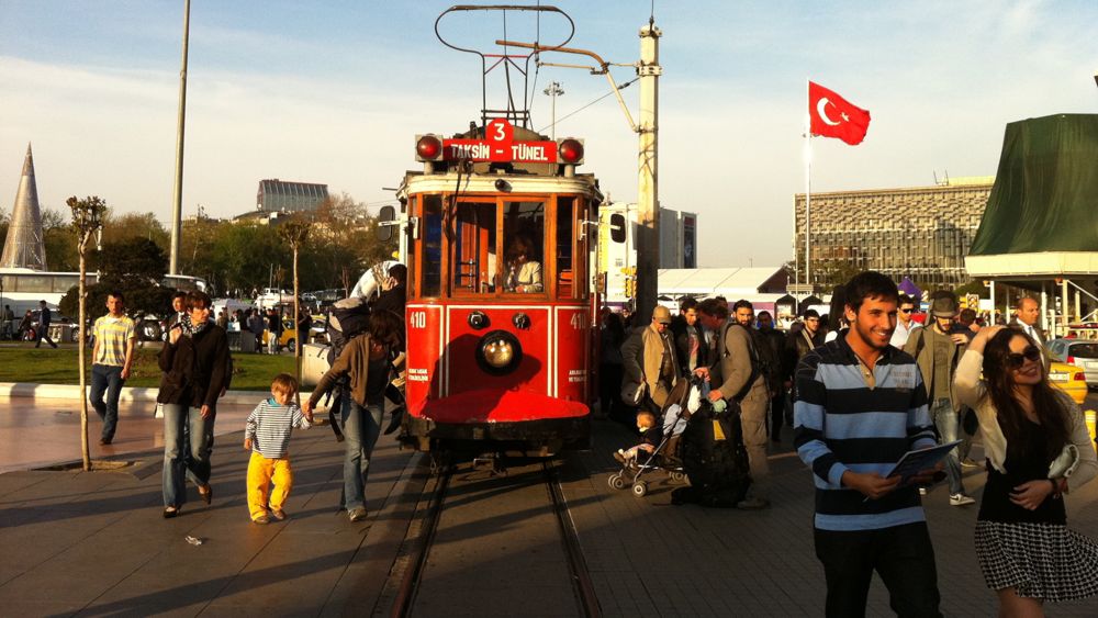 Taksim Square tram