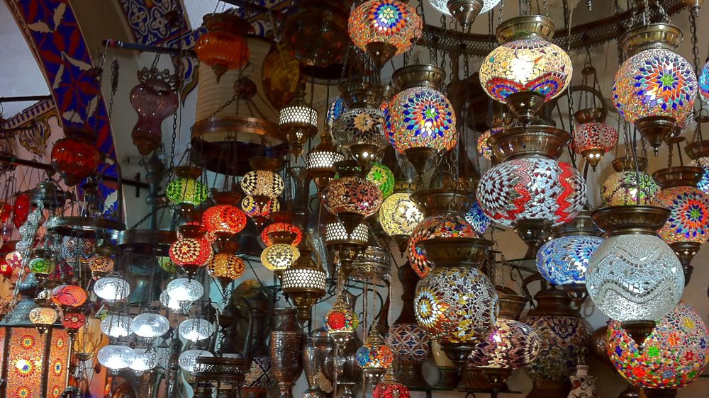 Lamps for sale at the Gran Bazaar